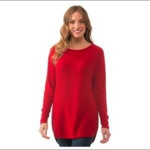 EUC Plus Size MICHAEL by Michael Kors Red Sweater with Gold Zip Detail – Size 1X